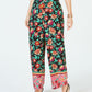 Thalia Sodi Women's Wide-Leg Pants Printed  Rose Floral Size Large
