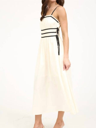 The Workshop - Contrast Detail Spaghetti Strap Midi Dress