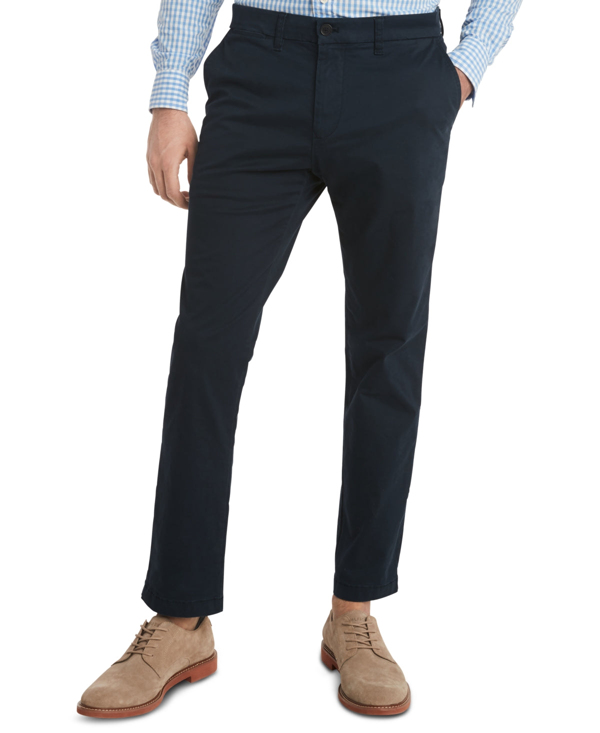 Tommy Hilfiger Men's Th Flex Stretch Slim Fit Chino Pants Blue Size 34X32