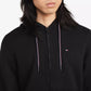 Tommy Hilfiger Men's Plains Drawstring Zip Up Hoodie Black Size Small