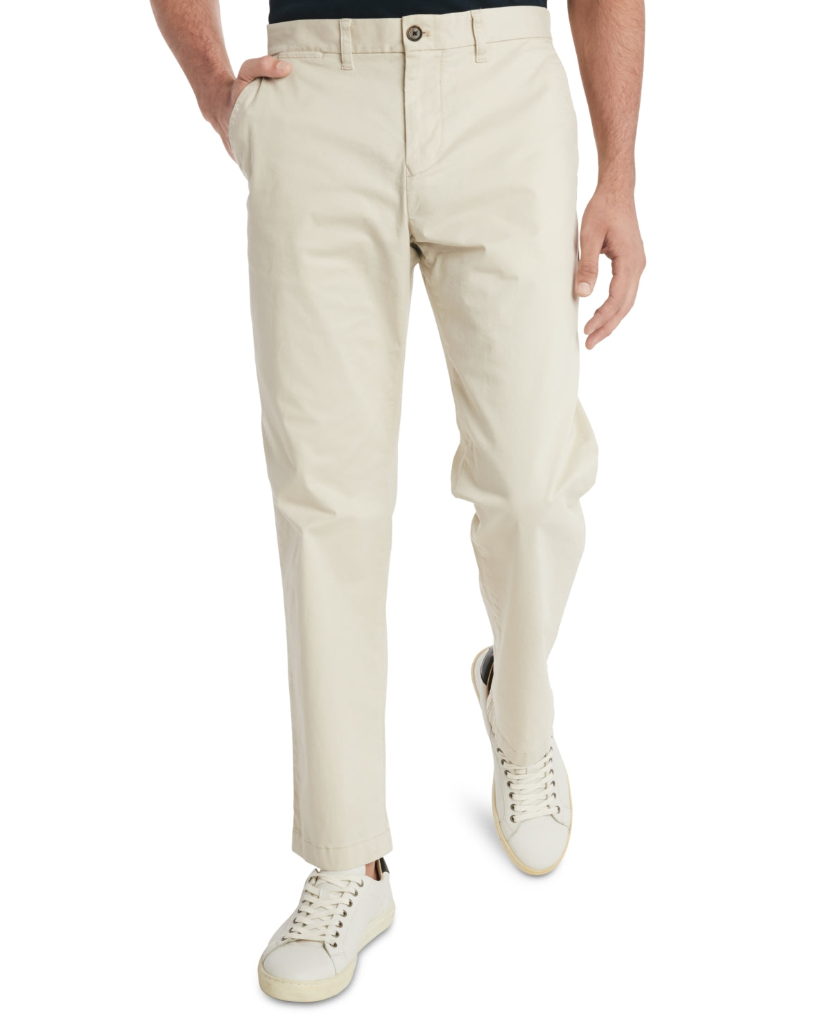 Tommy Hilfiger Men's Th Flex Stretch Custom Fit Chino Pant Brown Size 40X30