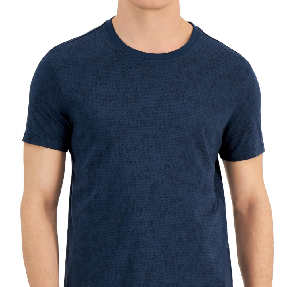 Calvin Klein Men's Logo Print Shirt Blue Size Medium