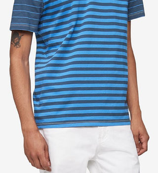 Calvin Klein Men's Rugby Stripe T-Shirt Blue Size Small