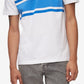 Calvin Klein Men's Chest Stripe T-Shirt White Size XX-Large