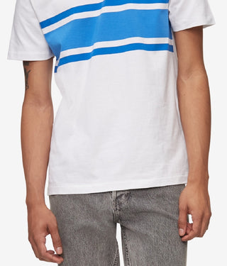 Calvin Klein Men's Chest Stripe T-Shirt White Size XX-Large