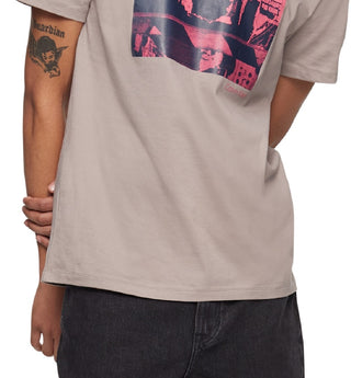Calvin Klein Men's Relaxed Fit Logo Graphic Print T-Shirt Gray Size Medium
