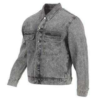 Calvin Klein Men's Iconic Relaxed Fit Trucker Jacket Gray Size Large