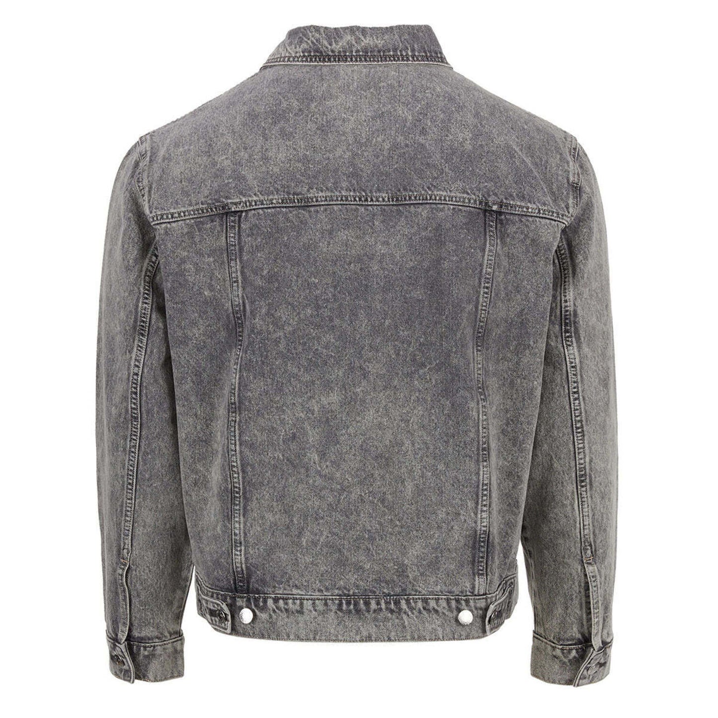 Calvin Klein Men's Iconic Relaxed Fit Trucker Jacket Gray Size Large