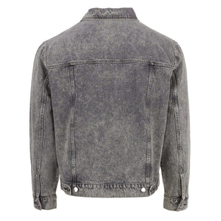 Calvin Klein Men's Iconic Relaxed Fit Trucker Jacket Gray Size Large