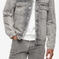 Calvin Klein Men's Iconic Relaxed Fit Palmer Utility Trucker Jacket Gray Size XX-Large