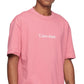 Calvin Klein Men's Relaxed Fit Standard Logo Crewneck T-Shirt Pink Size Medium