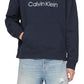 Calvin Klein Men's Relaxed Fit Standard Logo Terry Hoodie Blue Size XX-Large