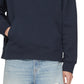 Calvin Klein Men's Relaxed Fit Standard Logo Terry Hoodie Blue Size XX-Large