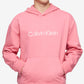 Calvin Klein Men's Relaxed Fit Standard Logo Terry Hoodie Pink Size Small