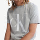 Calvin Klein Men's Monogram Logo Graphic T-Shirt Gray Size XXL