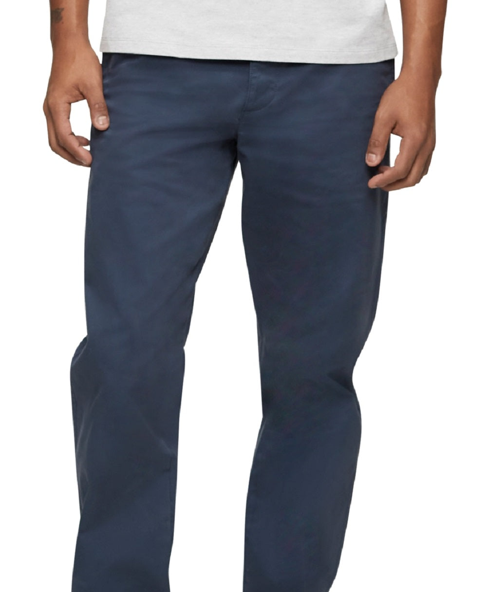 Calvin Klein Men's Straight Fit Stretch Chino Pants Blue Size 36X32