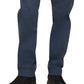 Calvin Klein Men's Straight Fit Stretch Chino Pants Blue Size 36X32