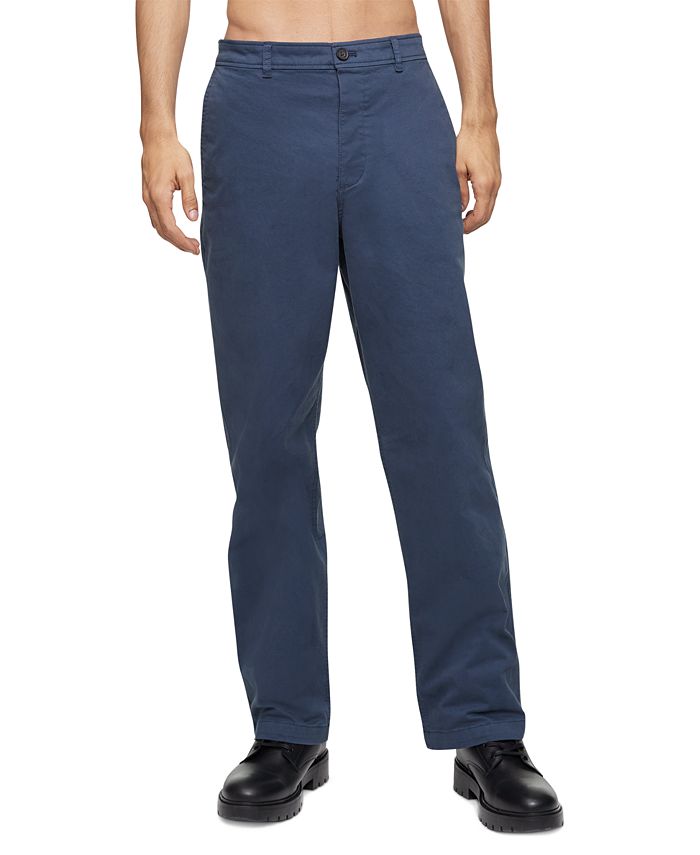 Calvin Klein Men's Relaxed Fit Chino Pants Blue Size 30