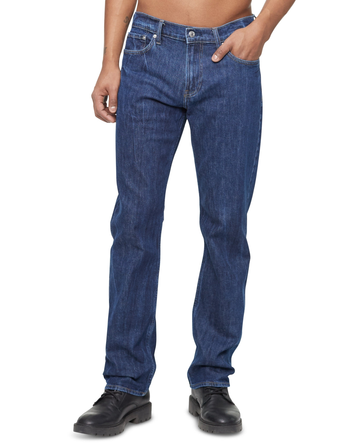 Calvin Klein Men's Straight Fit Stretch Jeans Blue Size 31X30