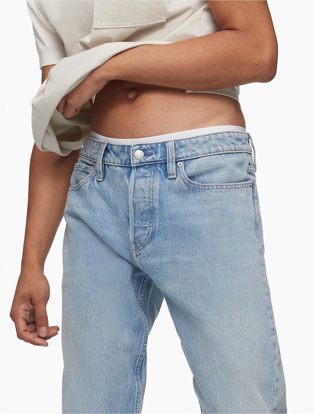 Calvin Klein Men's Slim Straight Fit Stretch Jeans Blue Size 34X32