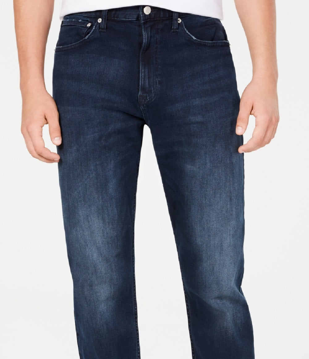 Calvin Klein Men's Straight Fit Stretch Jeans Blue Size 38X32