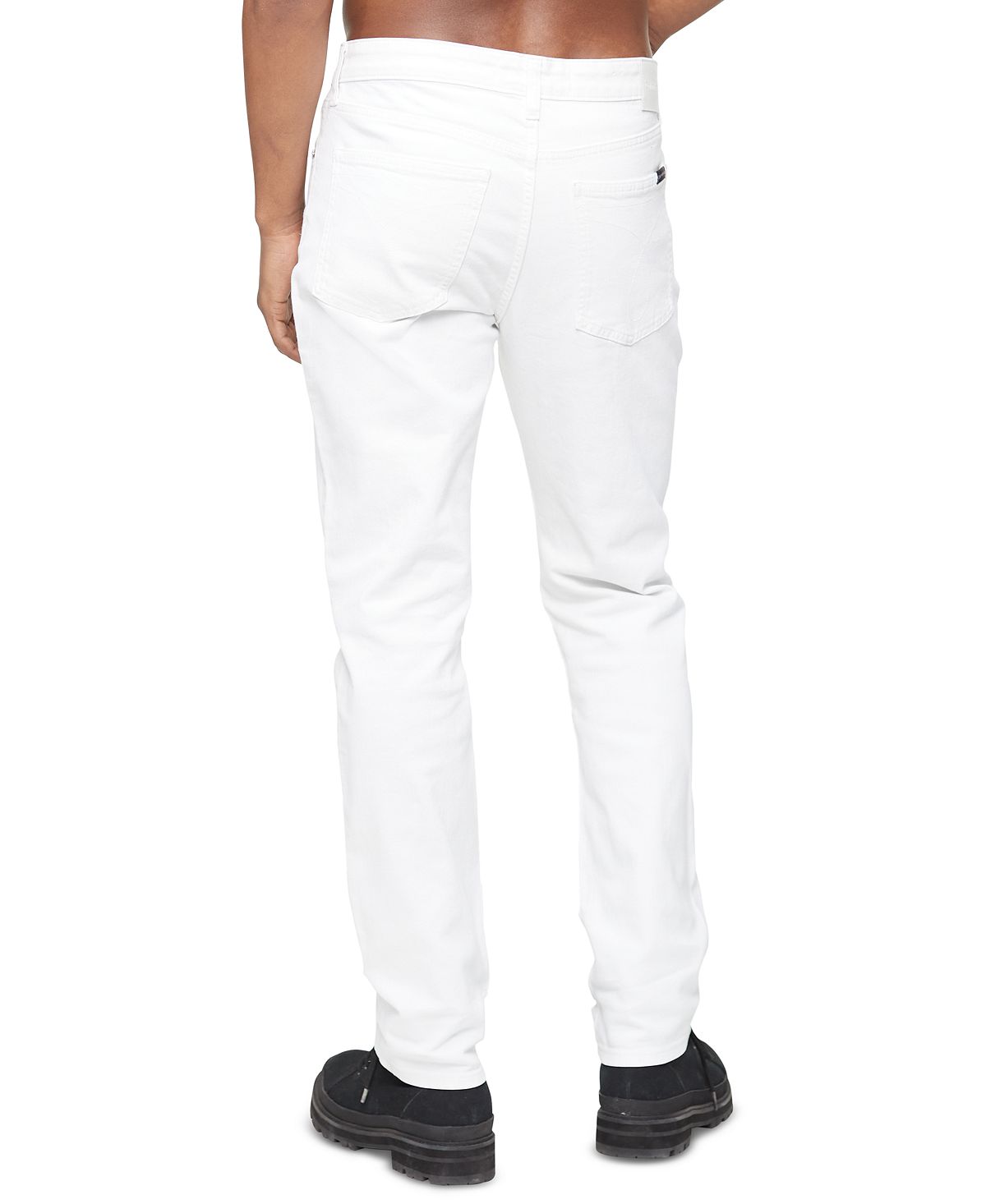 Calvin Klein Men's Lewis Slim Fit Stretch Jeans White Size 38X32