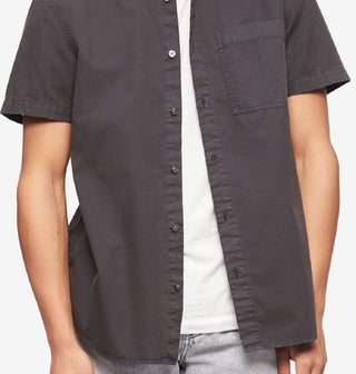 Calvin Klein Men's Garment Dyed Pocket Shirt Black Size XX-Large