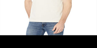 Calvin Klein Men's Short Sleeve Smooth Cotton Grid Print Polo White Size Small