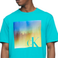 Calvin Klein Men's Relaxed Fit Pride Graphic Crewneck T-Shirt Blue Size XL