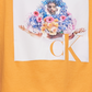 Calvin Klein Men's Relaxed Fit Pride Graphic Crewneck T Shirt Orange Size X-Small