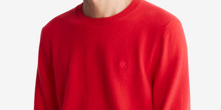 Calvin Klein Men's Regular Fit Merino Wool Crewneck Sweater Red Size XX-Large