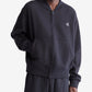 Calvin Klein Men's Relaxed Fit Archive Logo Fleece Bomber Jacket Black Size Large