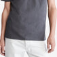 Calvin Klein Men's Regular Fit Smooth Cotton Monogram Logo Polo Shirt Gray Size Large
