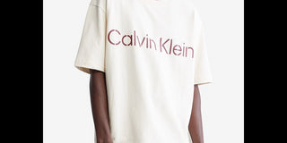 Calvin Klein Men's Relaxed Fit Stencil Logo T-Shirt Red Size XX-Large