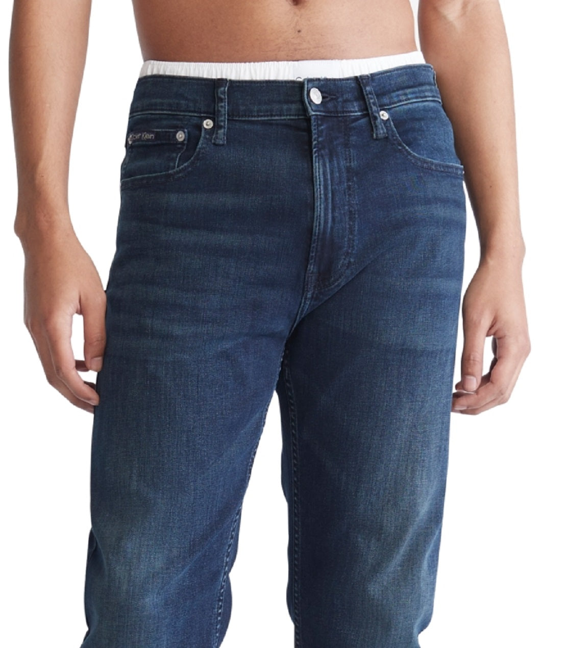 Calvin Klein Men's Standard Straight Fit Stretch Jeans Blue Size 36X30
