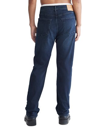 Calvin Klein Men's Standard Straight Fit Stretch Jeans Blue Size 34X32