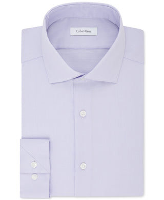 Calvin Klein Men's Slim Fit Non Iron Stretch Dress Shirt Purple Size 36X37