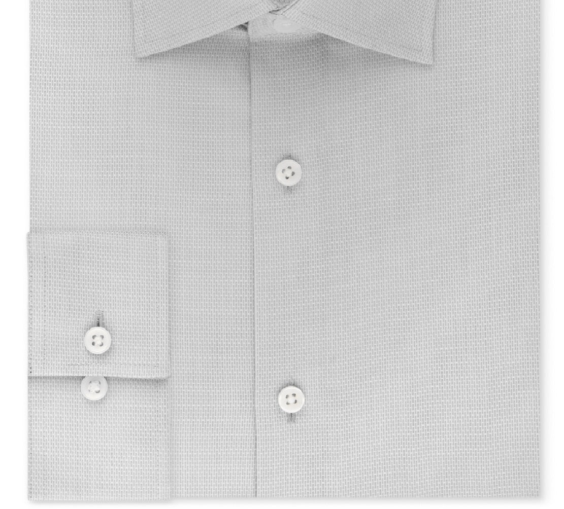Michael Kors Men's Regular Fit Airsoft Non Iron Dress Shirt Gray Size 17.5X34X35
