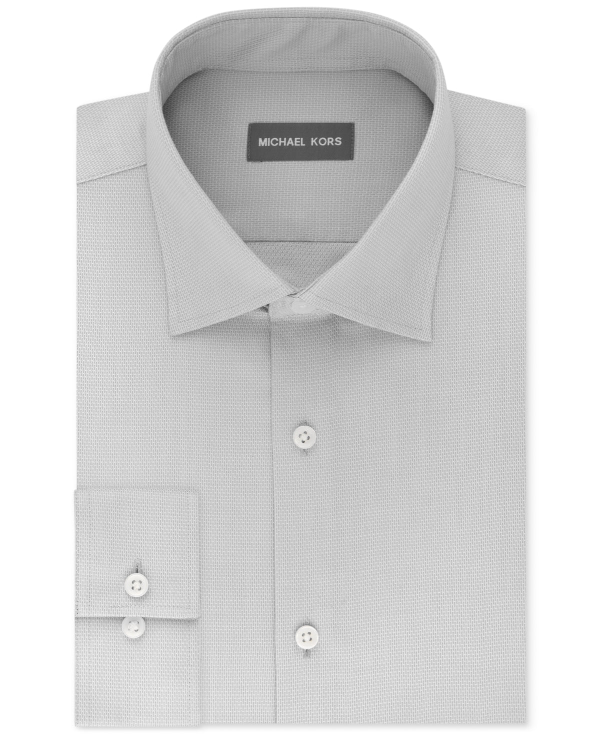 Michael Kors Men's Regular Fit Airsoft Non Iron Dress Shirt Gray Size 17.5X34X35
