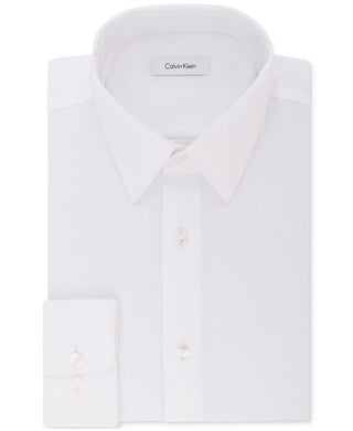 Calvin Klein Men's Classic Regular Non Iron Stretch Dress Shirt White Size 16.5X34X35