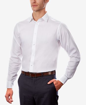 Calvin Klein Men's Classic Regular Non Iron Stretch Dress Shirt White Size 16.5X34X35