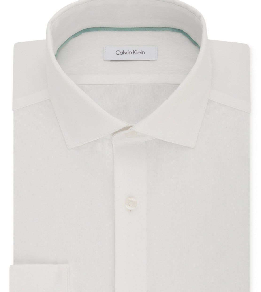 Calvin Klein Men's Slim Fit Non Iron Spread Collar White Dress Shirt White Size 16.5X34X35