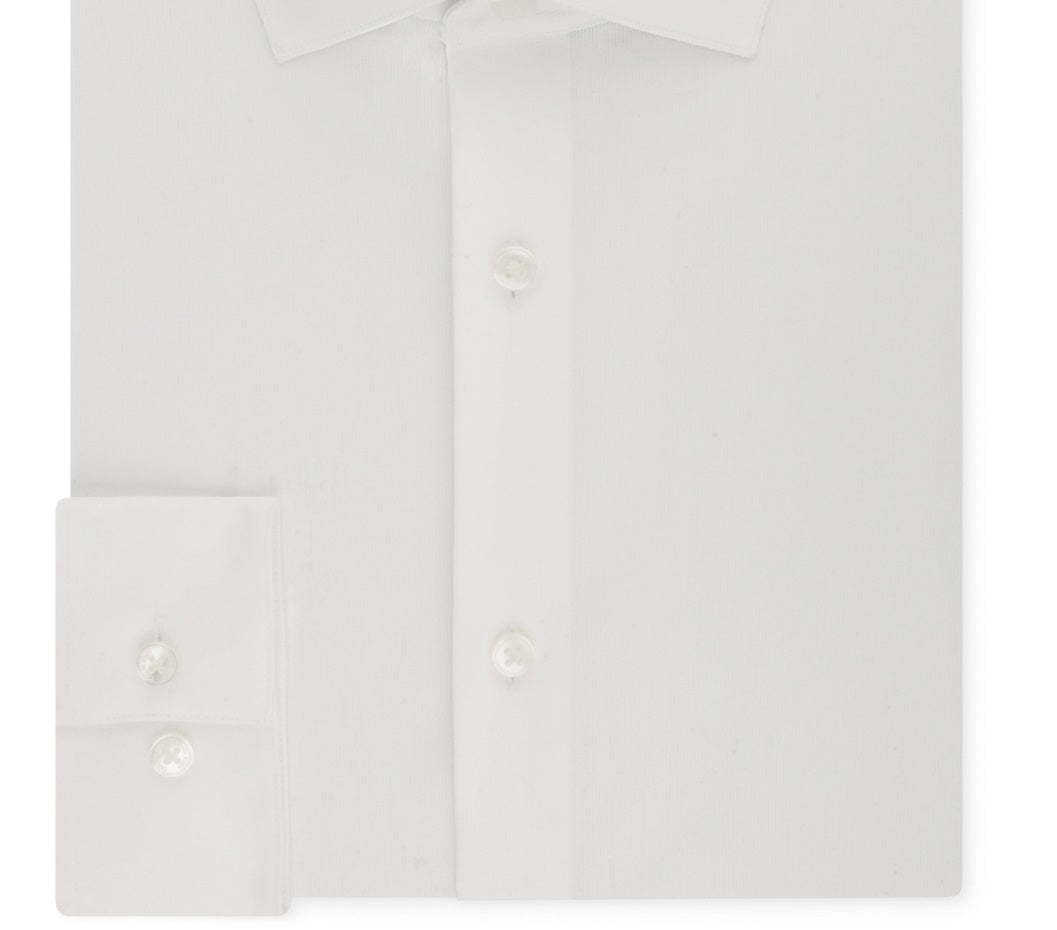 Calvin Klein Men's Slim Fit Non Iron Spread Collar White Dress Shirt White Size 16.5X34X35