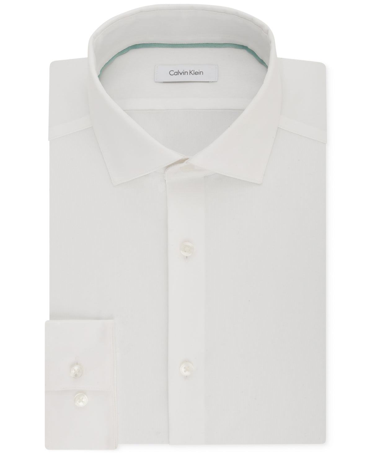 Calvin Klein Men's Slim Fit Non Iron Spread Collar White Dress Shirt White Size 16.5X34X35