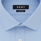 DKNY Men's Slim Fit Stretch Mini Check Dress Shirt Blue Size 16X34-35