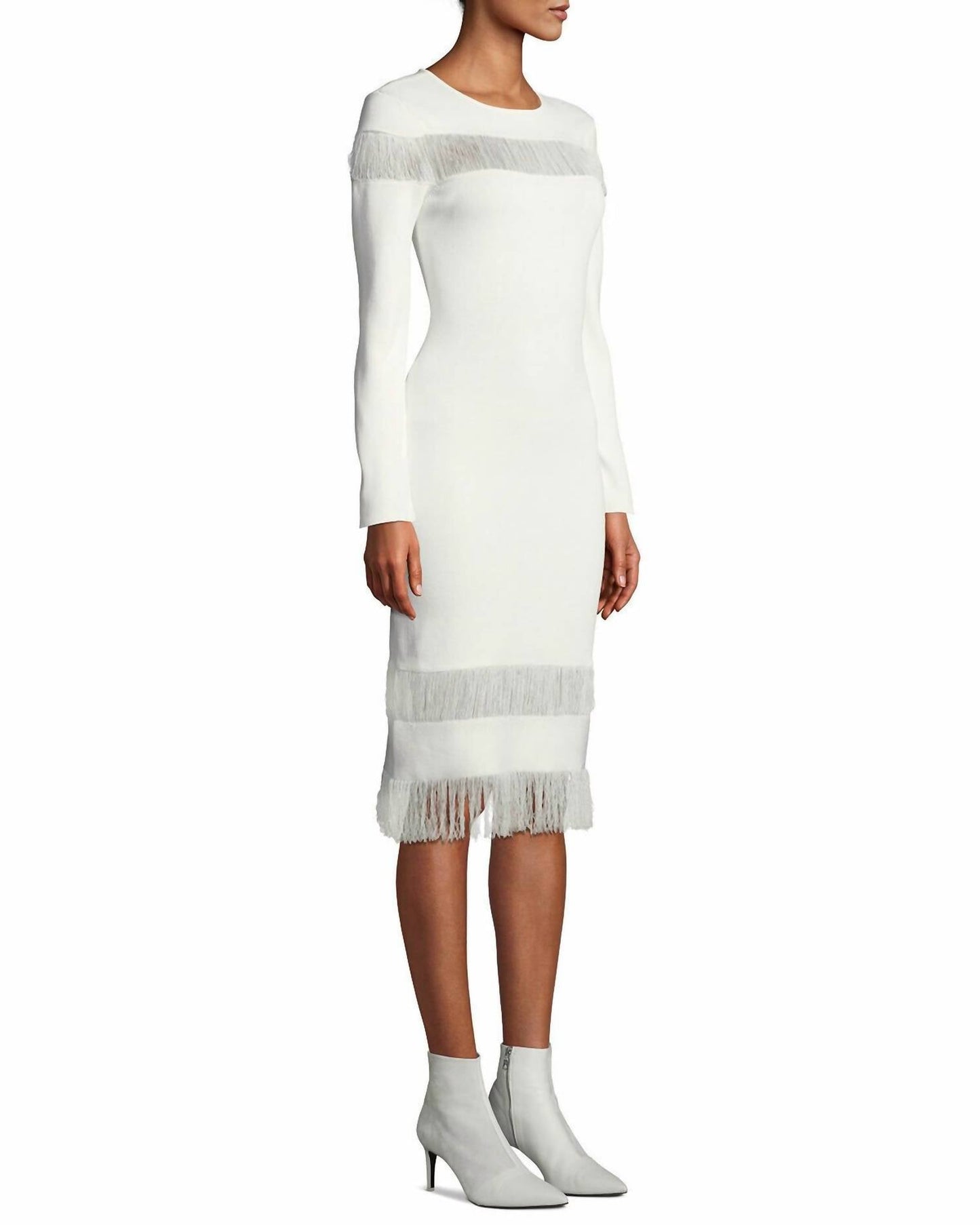 Sachin & Babi - Seraphina Fringe Knit Long Sleeve Dress
