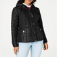 Sebby Junior's Hooded Quilted Coat Black Size X-Small