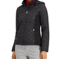 Sebby Junior's Hooded Quilted Raincoat Black Size X-Small