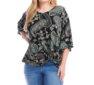Karen Kane - Flare Sleeve Pick-up Top - Plus
