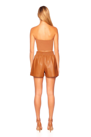Susana Monaco - Faux Leather Pleated Short
